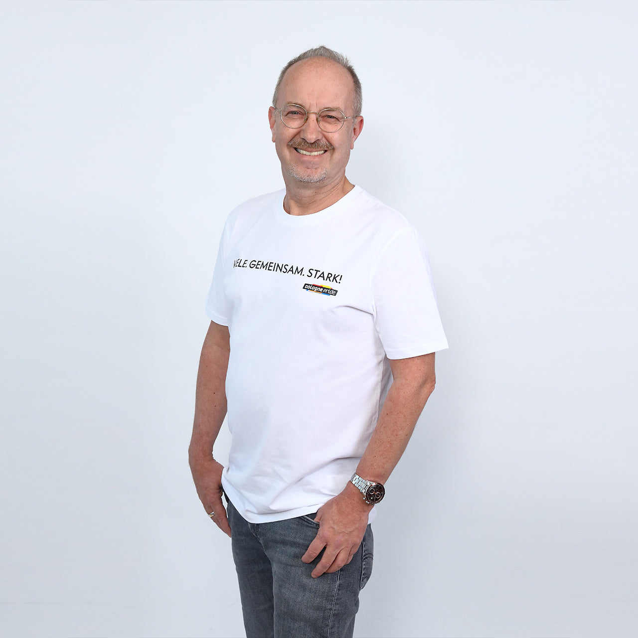 T-Shirt "Viele. Gemeinsam. Stark!" white