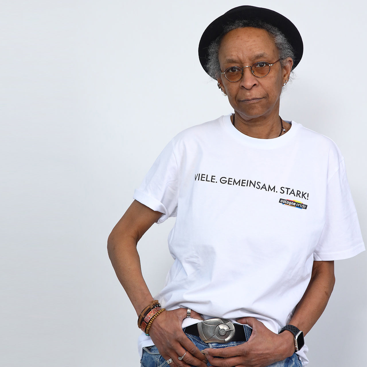 T-Shirt "Viele. Gemeinsam. Stark!" white